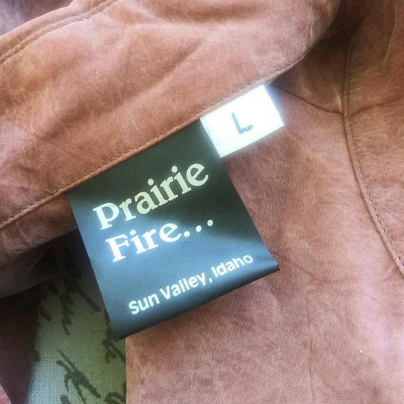 Prairie Fire Western Rodeo Shirt Size Large Rust - Picture 6 of 7
